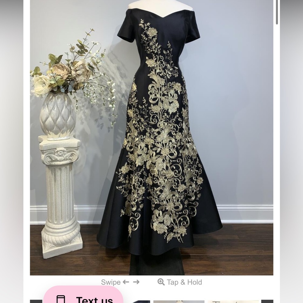 Junnie Leigh Black/Silver Dress Size 14